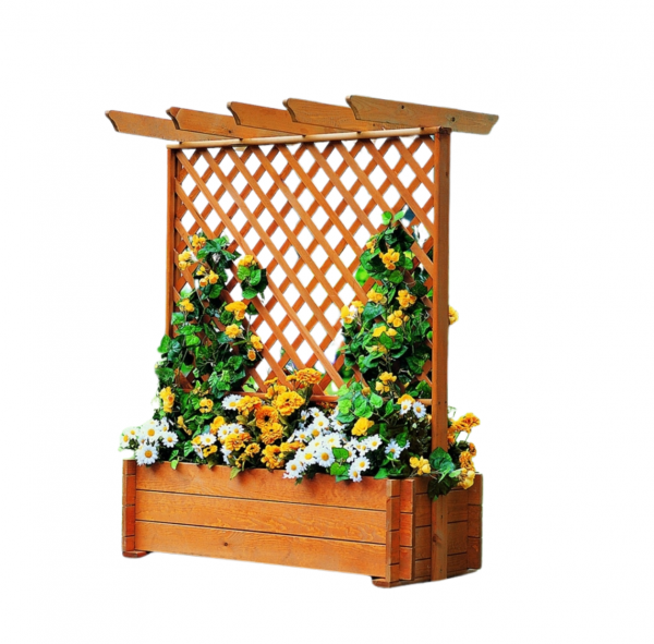 Rankkasten &quot;Maximilian II&quot; Kasten honigbraun wetterfest 112x65x139cm Blumenkasten