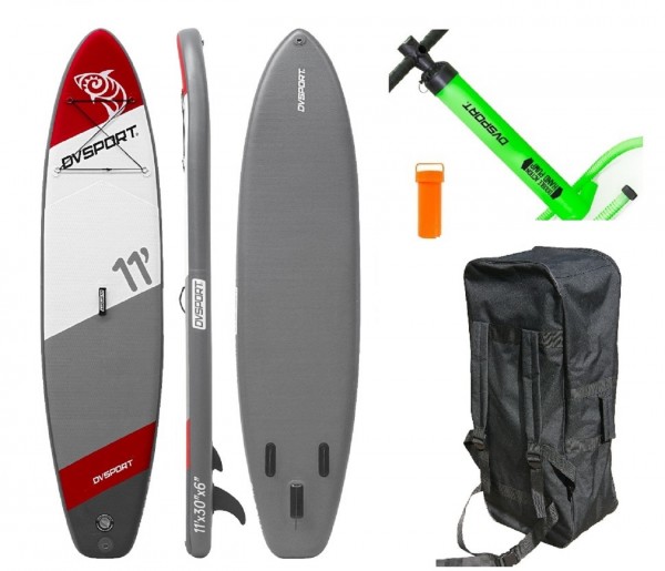 Stand-Up-Paddle "Adventure Sport No.8" rot grau 335x75x15cm SUP Paddling