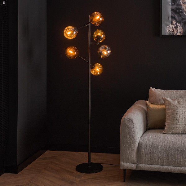 Stehlampe "Pandora", 6L, Stehleuchte, Wohnzimmer, Esszimmer, Industrial Style