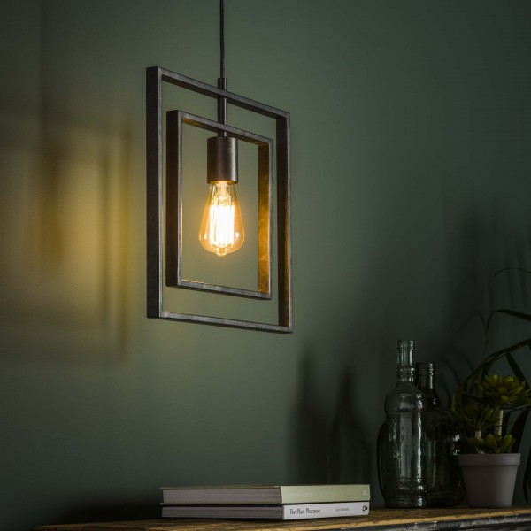 Hängelampe "Lustre" 1L Turn square, Lampe, Charcoal, Leuchte